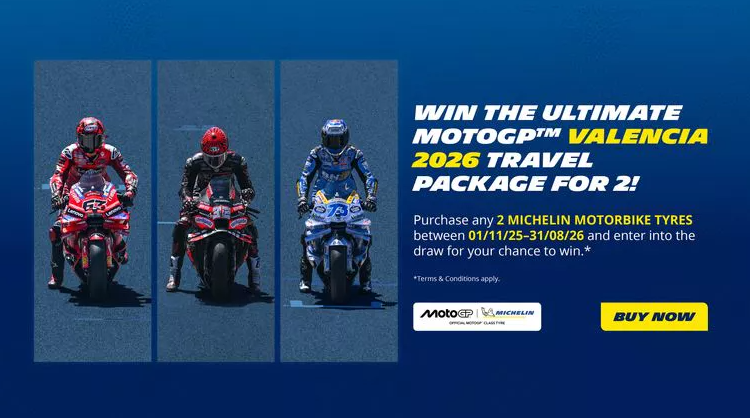 Win the Ultimate MotoGP Experience in Valencia, Spain with Michelin