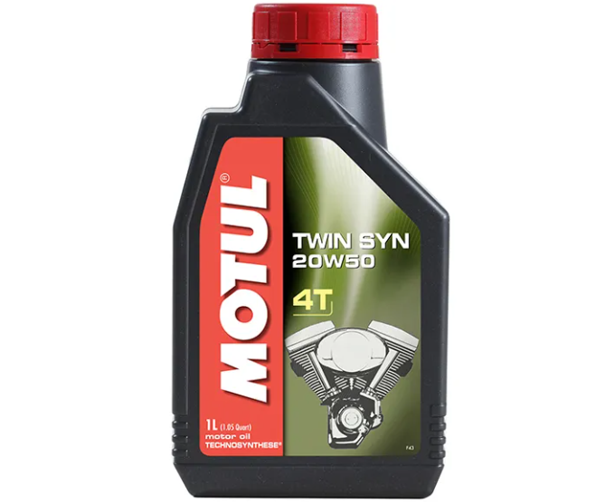 Motul Twin Syn 20W50 1L Semi Synthetic Oil for 4-stroke V-Twin engine