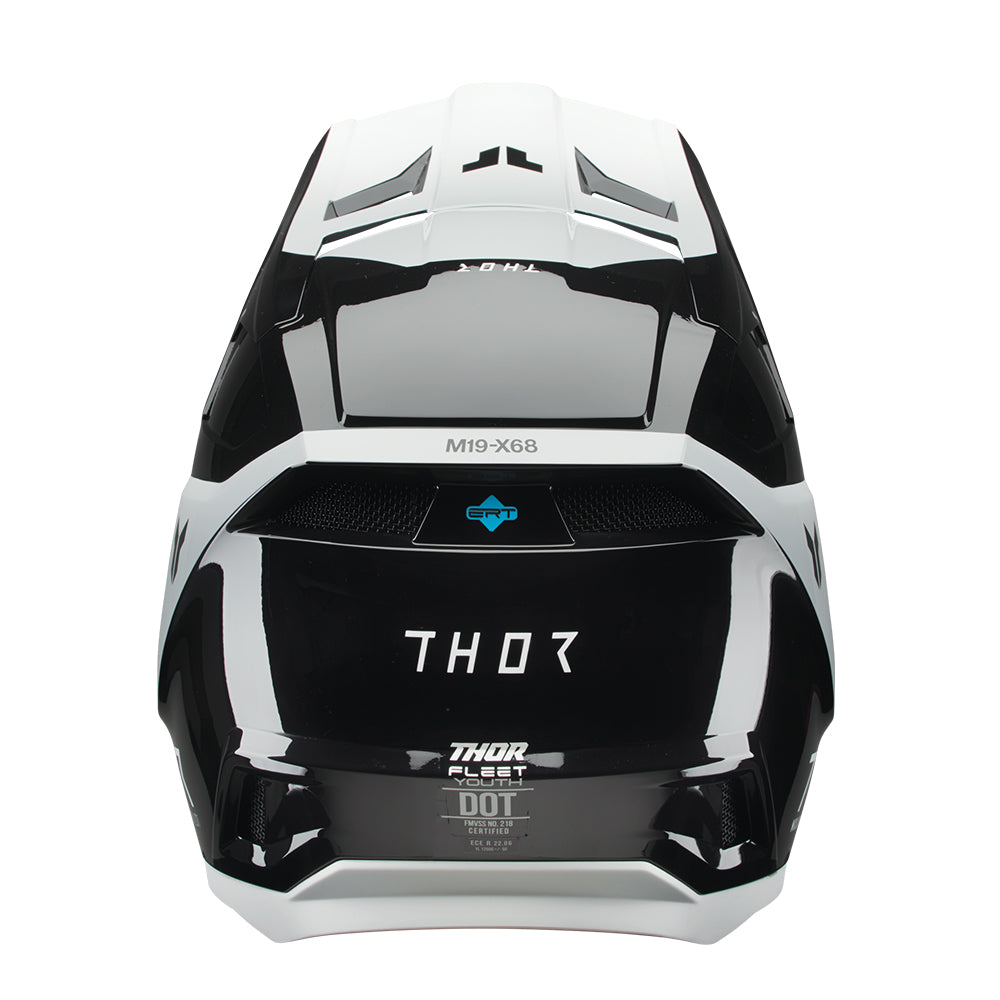 THOR HELMET FLEET STORM BLACK/WHITE YOUTH
