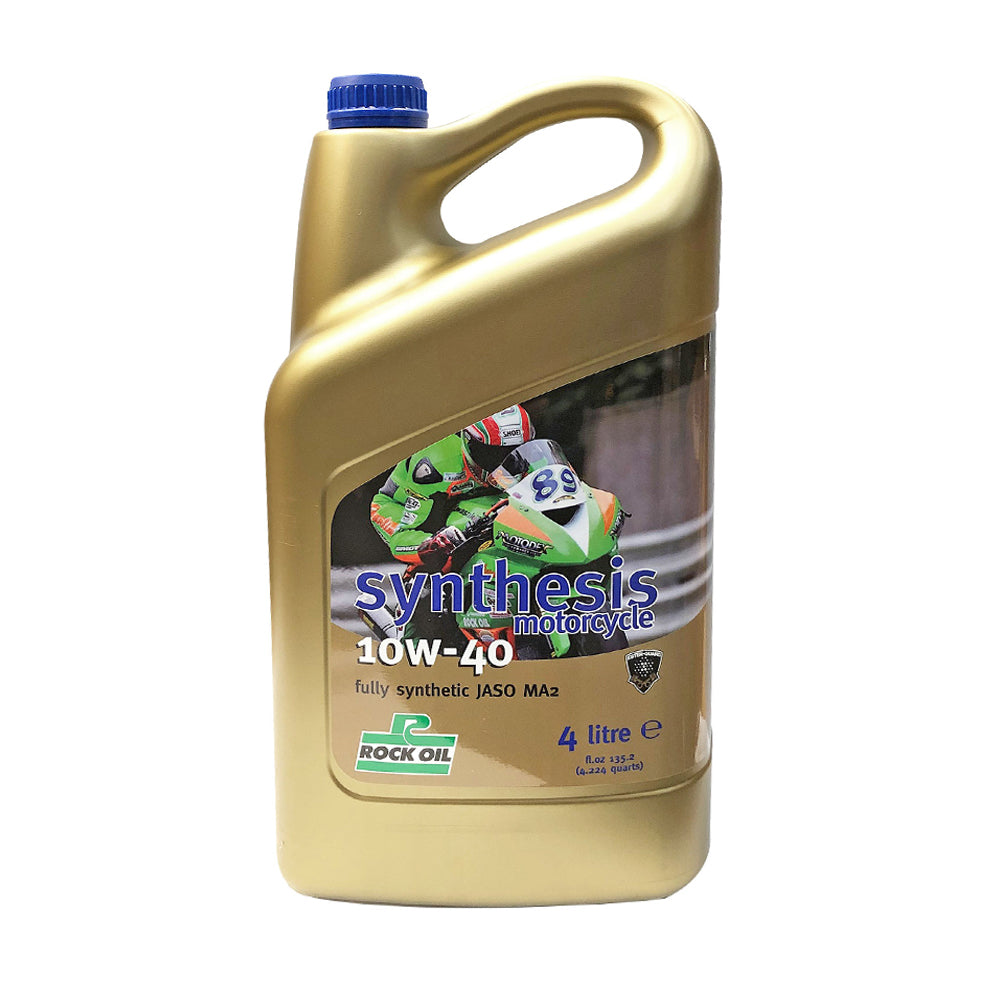 ENGINE OIL FULLY SYNTHETIC SYNTHESIS MOTORCYCLE 10W-40 ROCK OIL 4L
