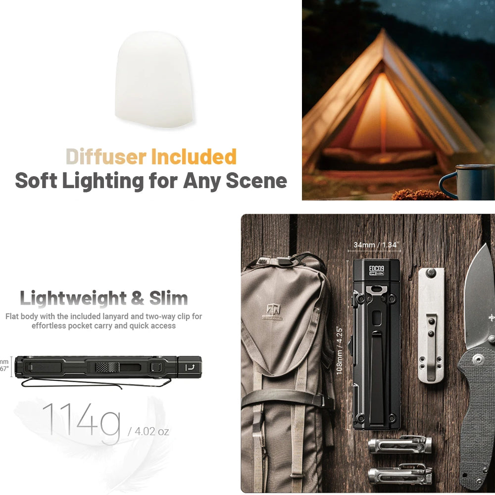 NITECORE EDC09 1600 LUMEN EDC FLASHLIGHT
