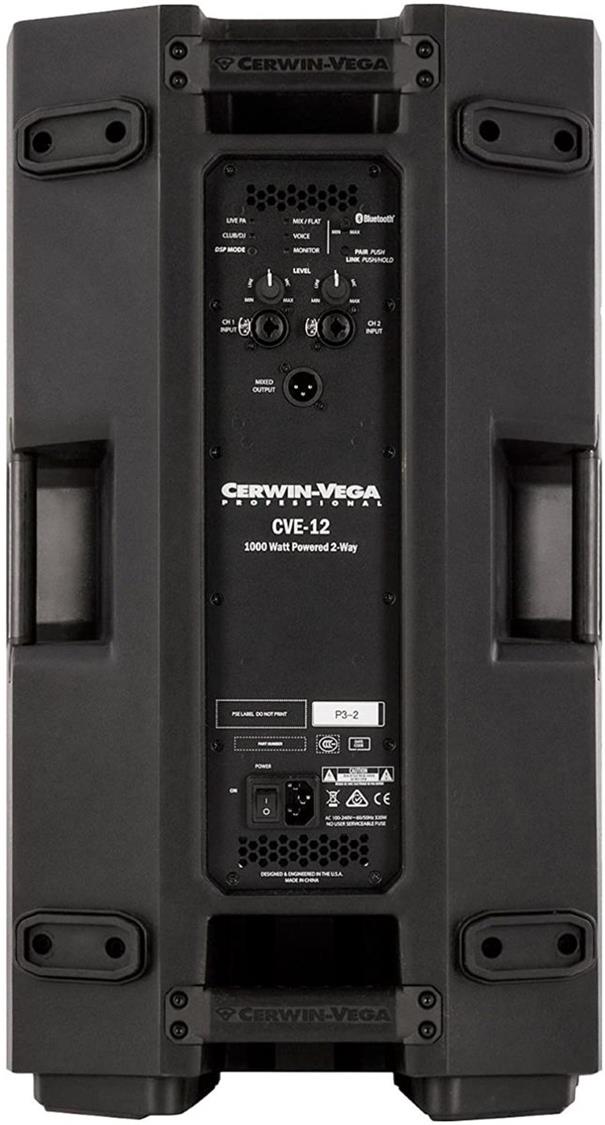 CERWIN VEGA CVE SERIES PRO AUDIO 12" POWERED BLUETOOTH 2-WAY FULL RANGE SPEAKER