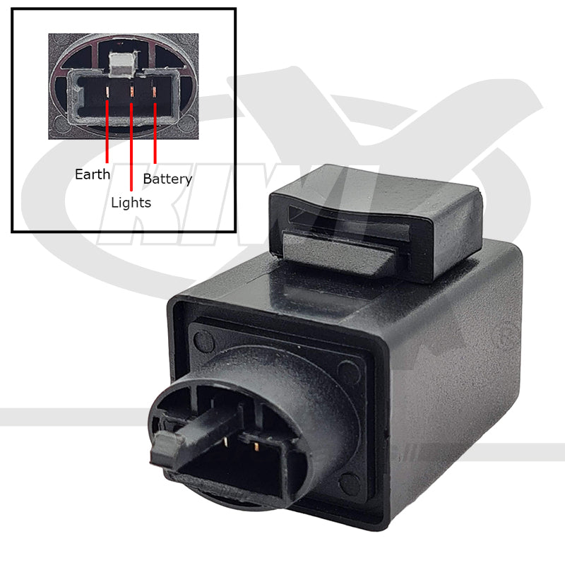 KiwiX Flasher Relay 12V 3-Pin LED