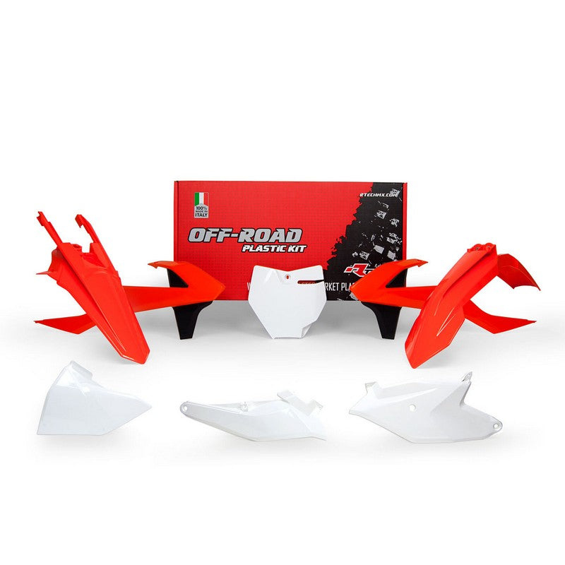 PLASTICS KIT RTECH 6 PIECE OEM COLOURS (RED/WHITE) KTM 85 SX 18-ON