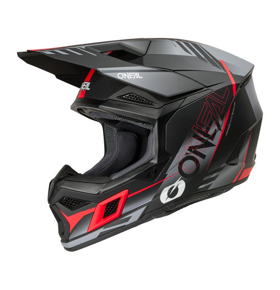 O'Neal 2026 3SRS HAZE Helmet - Black/Grey/Red