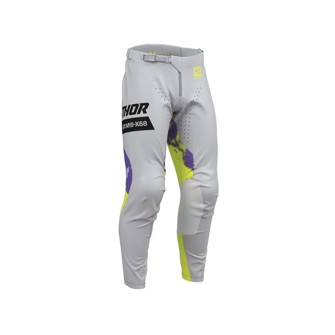 THOR MX PANT YOUTH LAUNCHMOD BLEACH GRAY/ACID