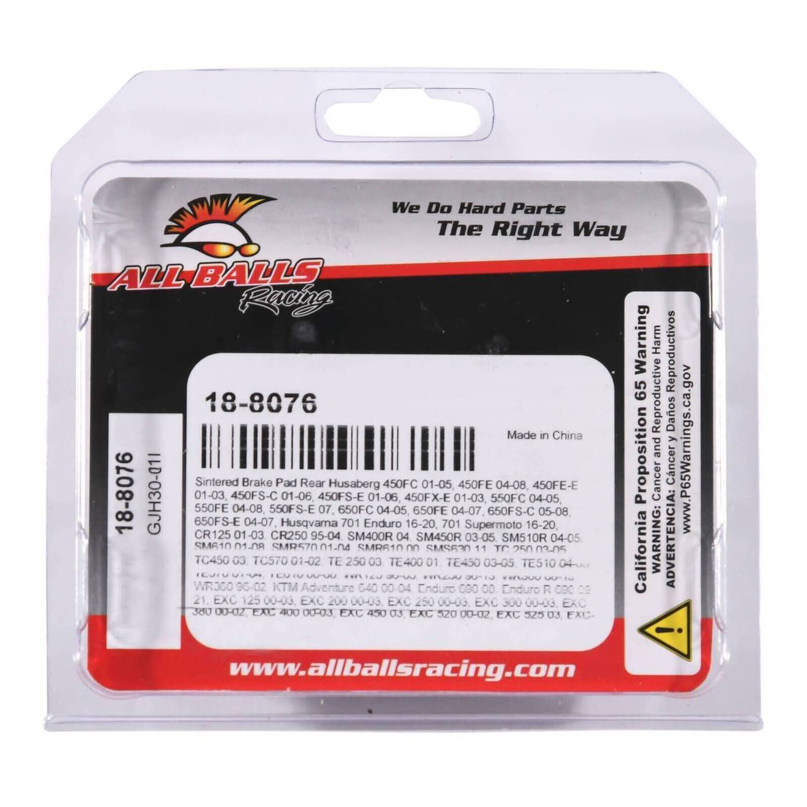 Sintered Brake Pad Rear 18-8076
