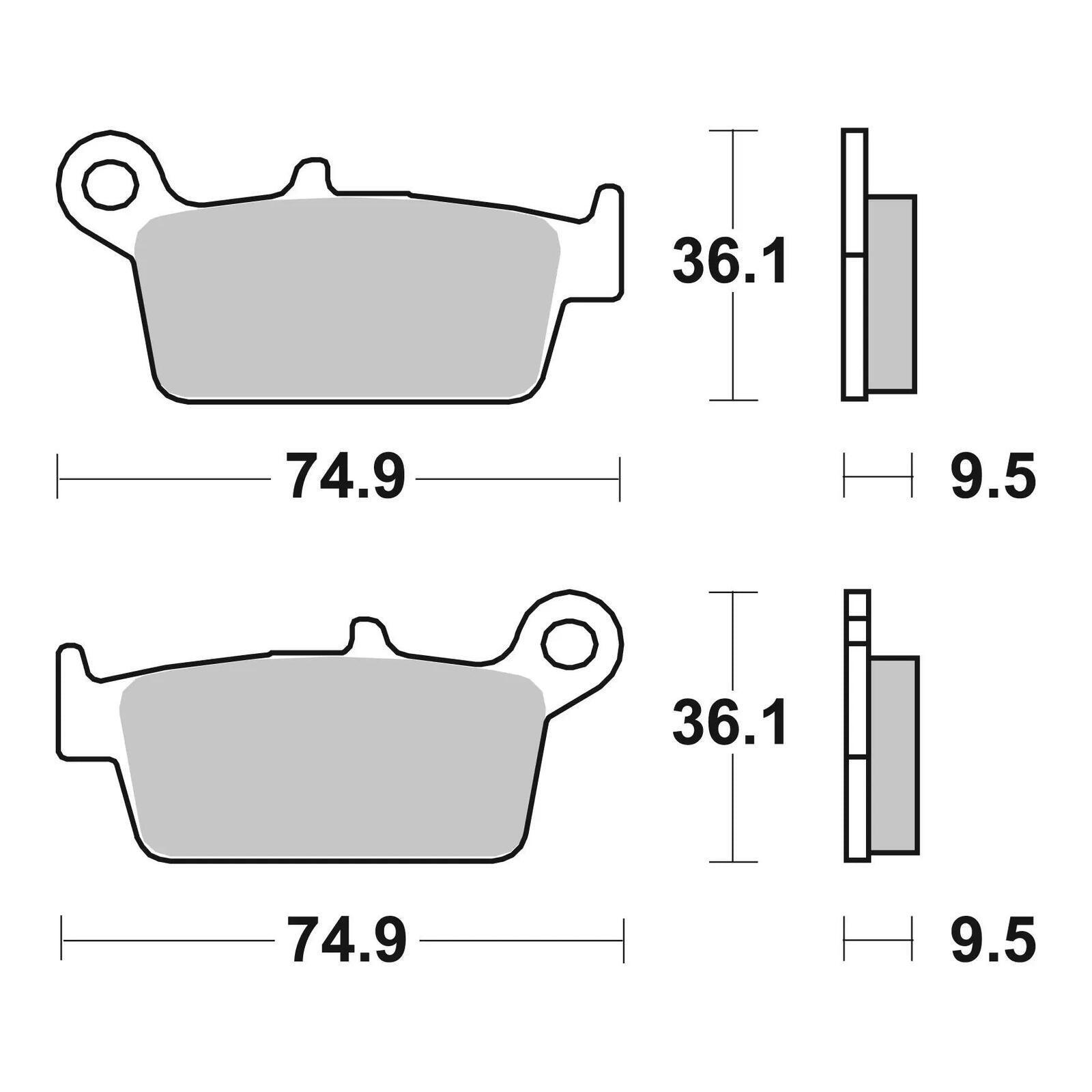 Brembo Upgrade Sinter Rear Brake Pads 07HO26SX