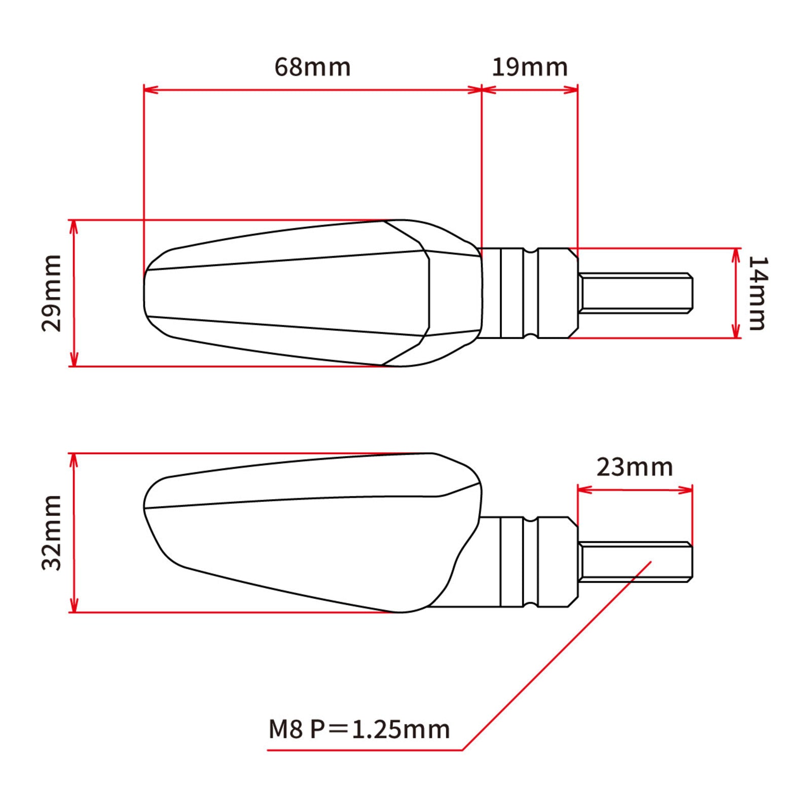 DRC 602 LED Flasher Lights (12V / Clear / Pair)