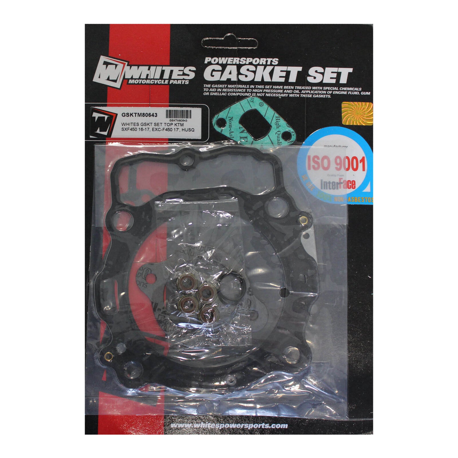 Whites Top Gasket Set KTM SXF450 '16-'17, EXC-F450 '17, Husqvarna