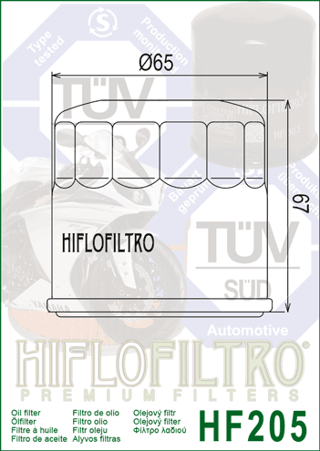 ! HF205 Oil Filter German TUV Approved Hiflo for Yamaha MT09 Tracer 9 GT