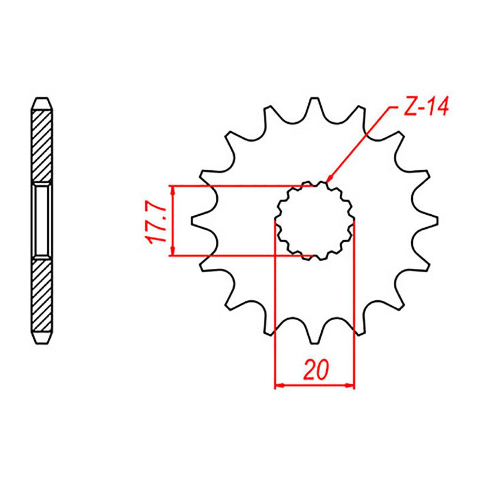 Sprocket Kit Yamaha YZ125 '02-'04 U-Ring - GB520MXU 13/49