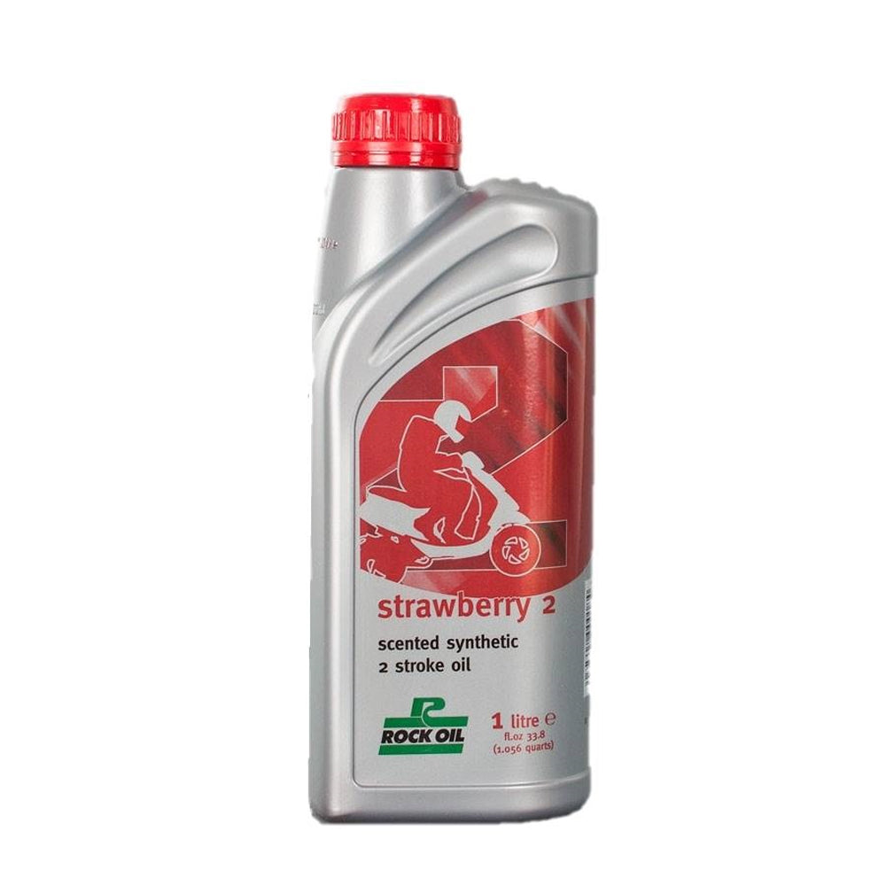 ENGINE OIL SEMI SYNTHETIC STRAWBERRY 2 ROCK OIL 1L *FOR PRE MIX OR INJECTION*