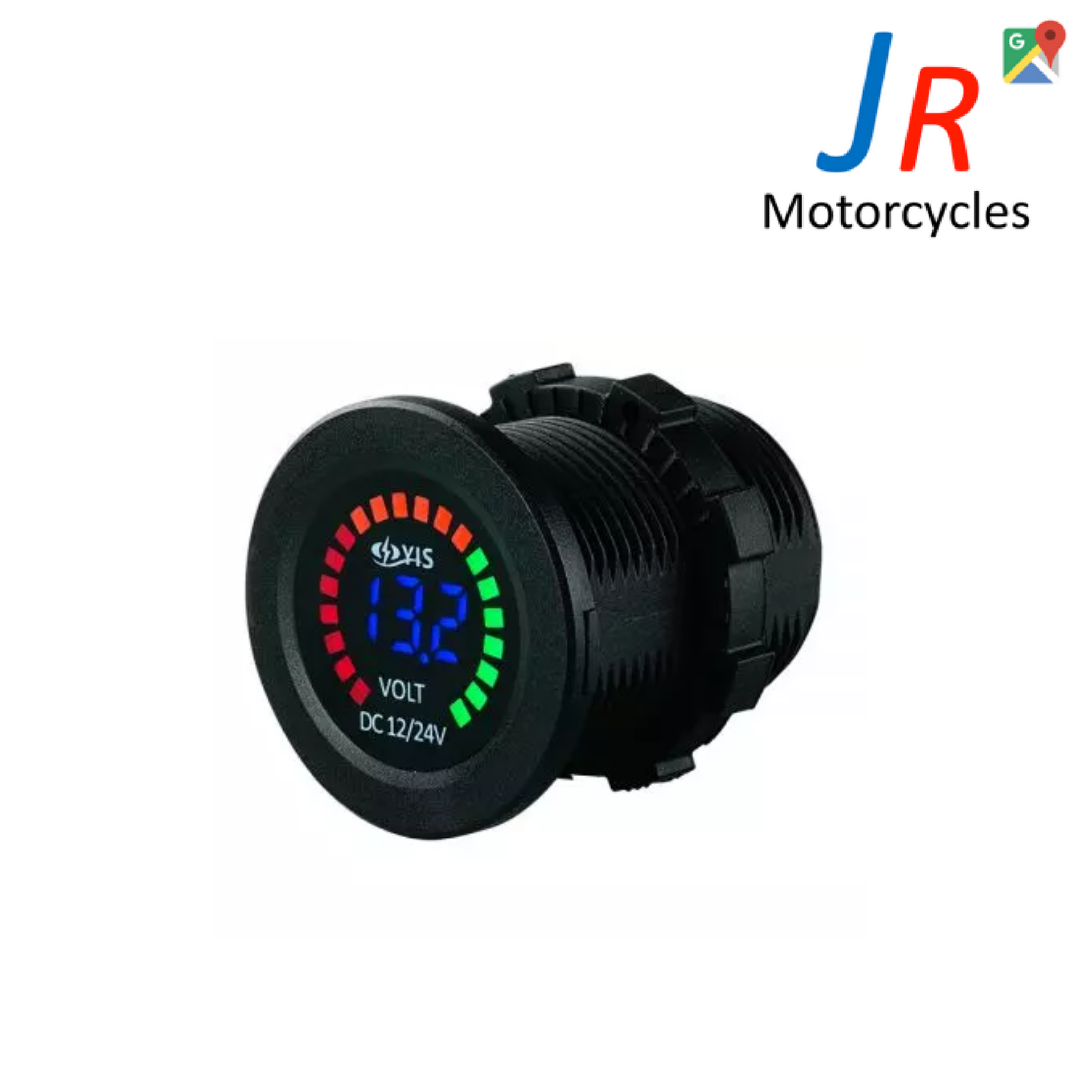 Marine Grade Digital Voltmeter With Rainbow Battery Level Display, motorcycles image 0