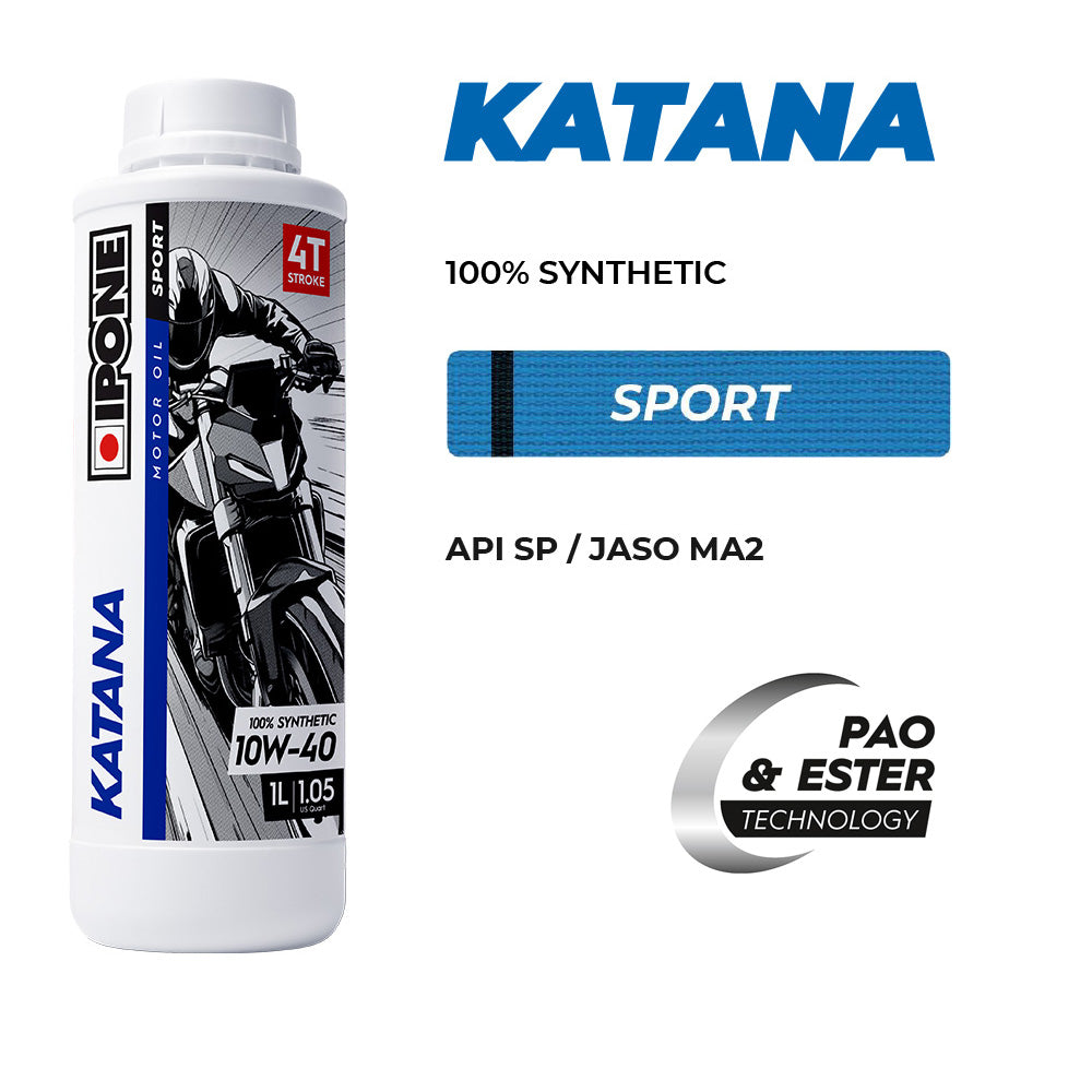 IPONE Katana - 100% Synthetic 4T Oil - Blue Belt in Sport Oil