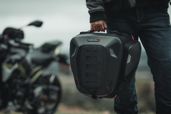 SW MOTECH TAIL BAG PRO SERIES REARBAG BLACK 22-34 LITRE 1680D BALLISTIC NYLON