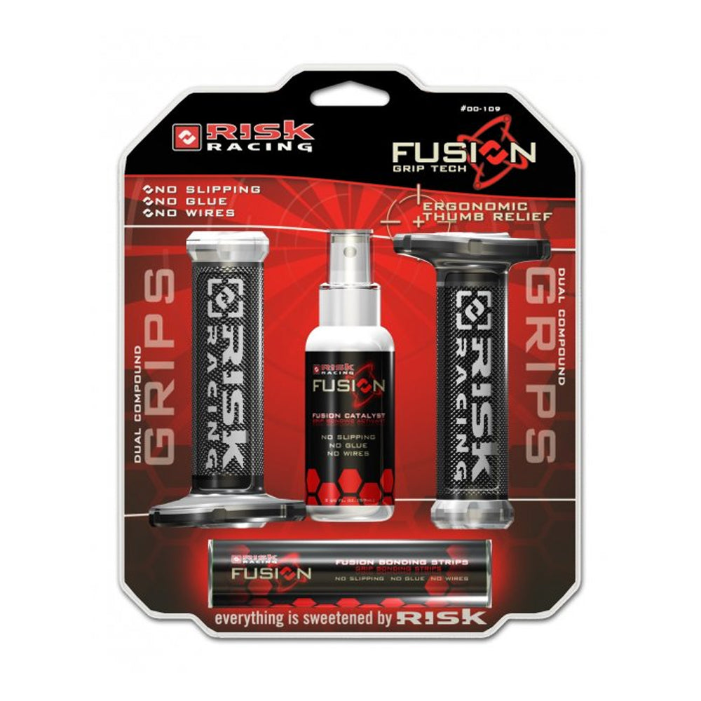 HANDLEBAR GRIPS RISK RACING ERGO BLACK GREY