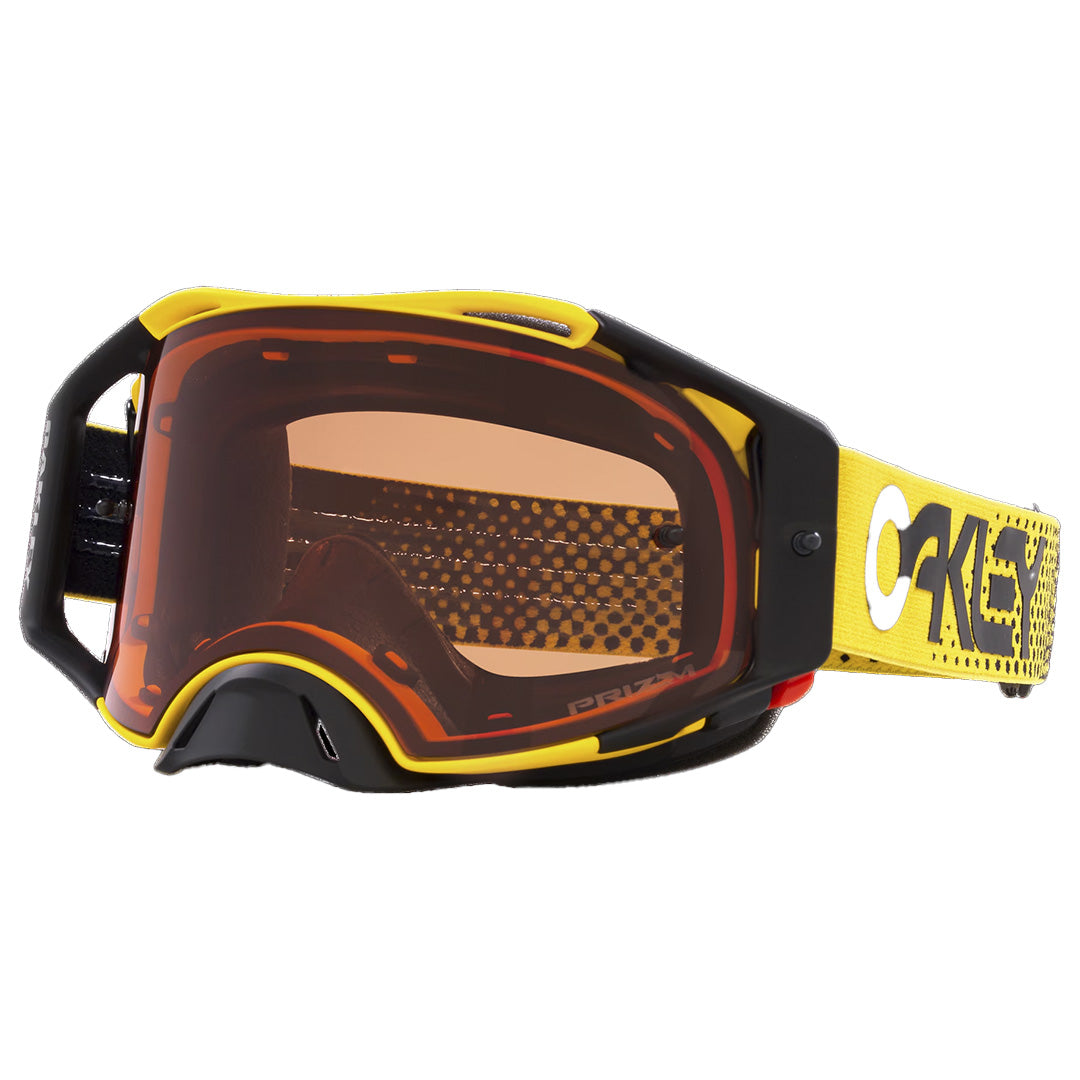 AirBrake MX Goggle Moto Yellow B1B w PRIZM Bronze