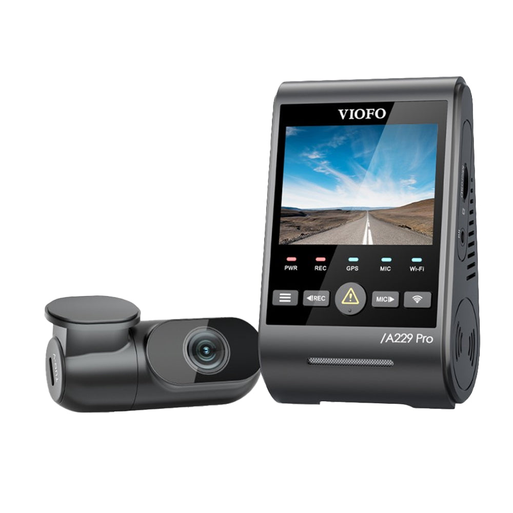 VIOFO DASHCAM A229 PRO 4K FRONT + 2K REAR 5GHZ WIFI + GPS
