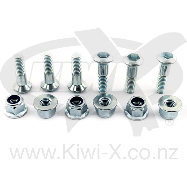 KiwiX Rear Sprocket Bolt & Nut Kit Heavy Duty x6 M8x1.25