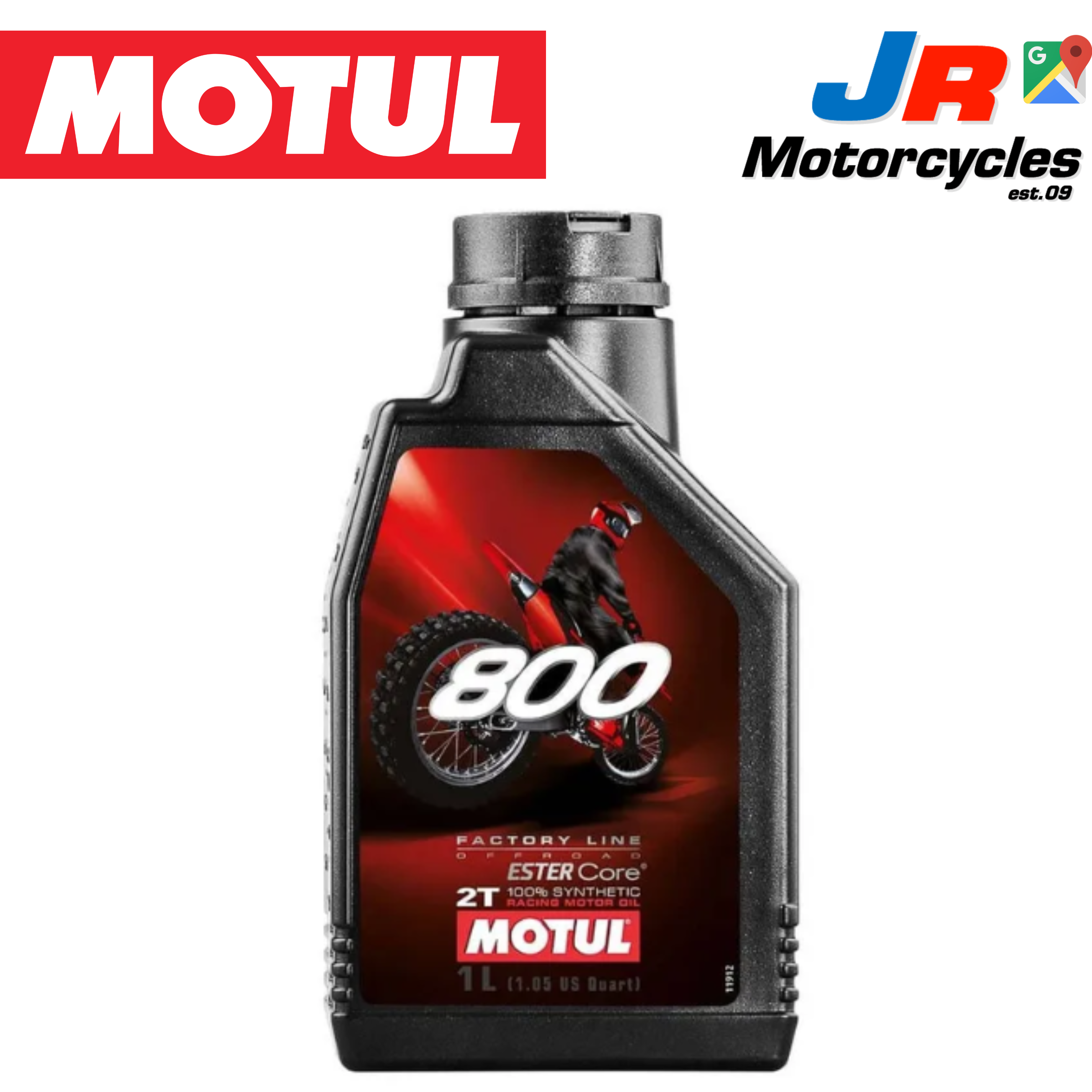 Motul 100% Synthetic Racing Engine Oil 800 2T Factory Line OFF ROAD 1L