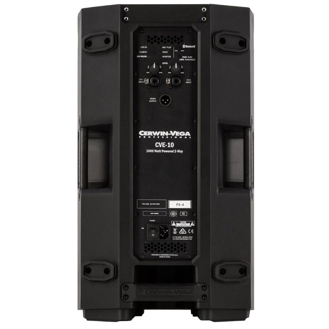 CERWIN VEGA CVE SERIES PRO AUDIO 10" POWERED BLUETOOTH 2-WAY FULL RANGE SPEAKER