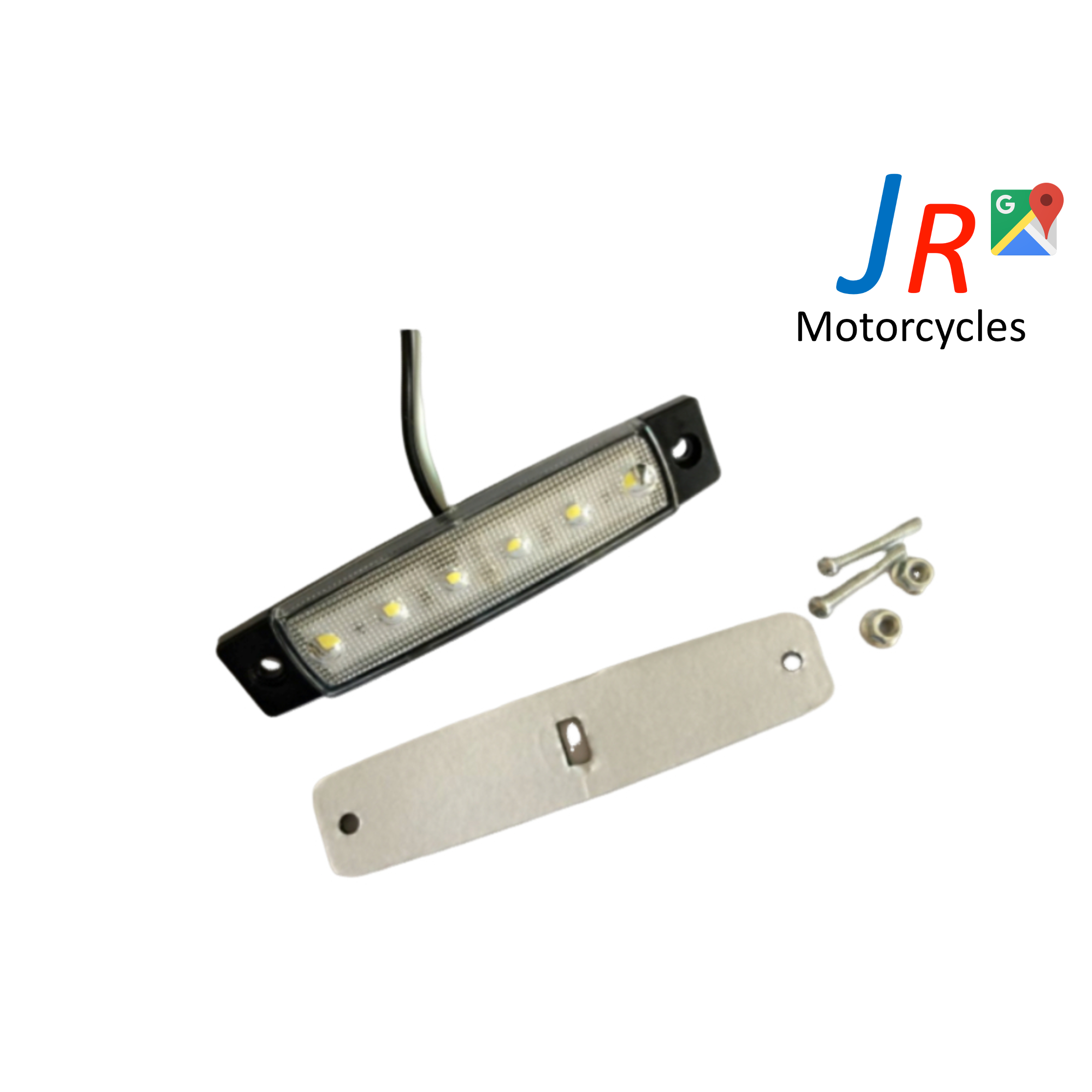 White LED 12-24V Small edge lights strip sealed, with screws motorcycle car boat image 0