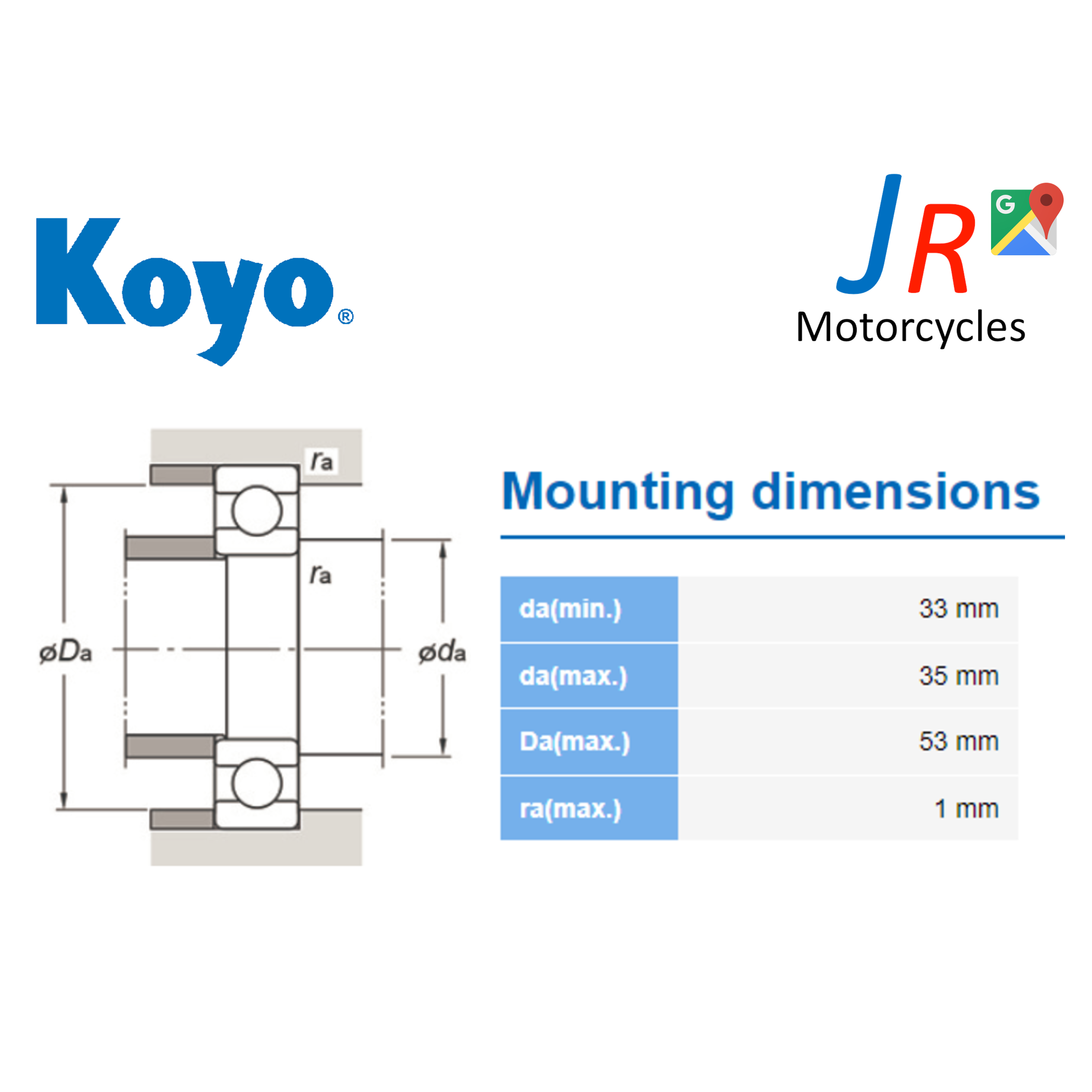 Koyo 28x58x16 62/28 2RS Deep Groove Ball Bearing image 2