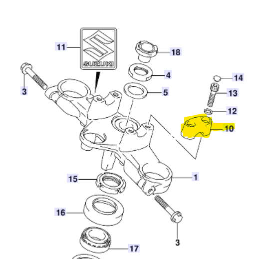 Genuine Suzuki OEM Holder, Handle 56211-44H00-291