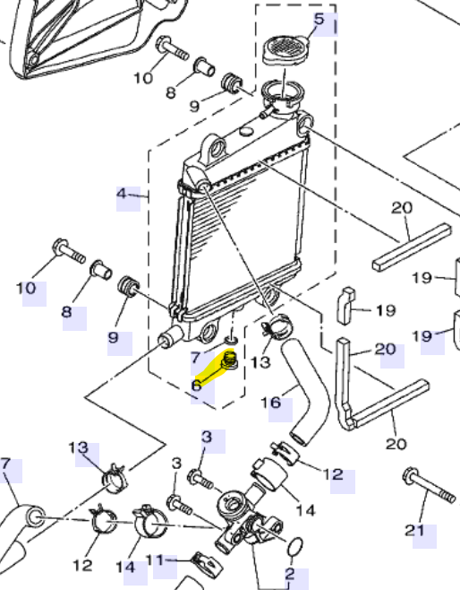 Genuine Yamaha OEM Radiator Drain Cock 5ST-E2615-00