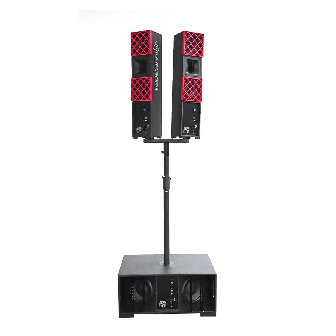 DILLINGER LABS DFA + DFB SPEAKER PAIR & SINGLE SUBWOOFER BATTERY POWERED WIRELESS PRO AUDIO KIT