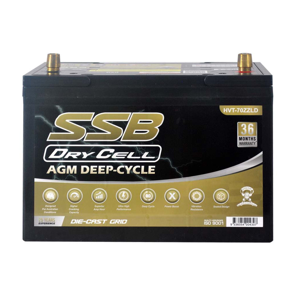 AGM BATTERY DEEP CYCLE DUAL PURPOSE 12V 105AH 780CCA BY SSB (27LX MF) ULTRA HIGH PERFORMANCE