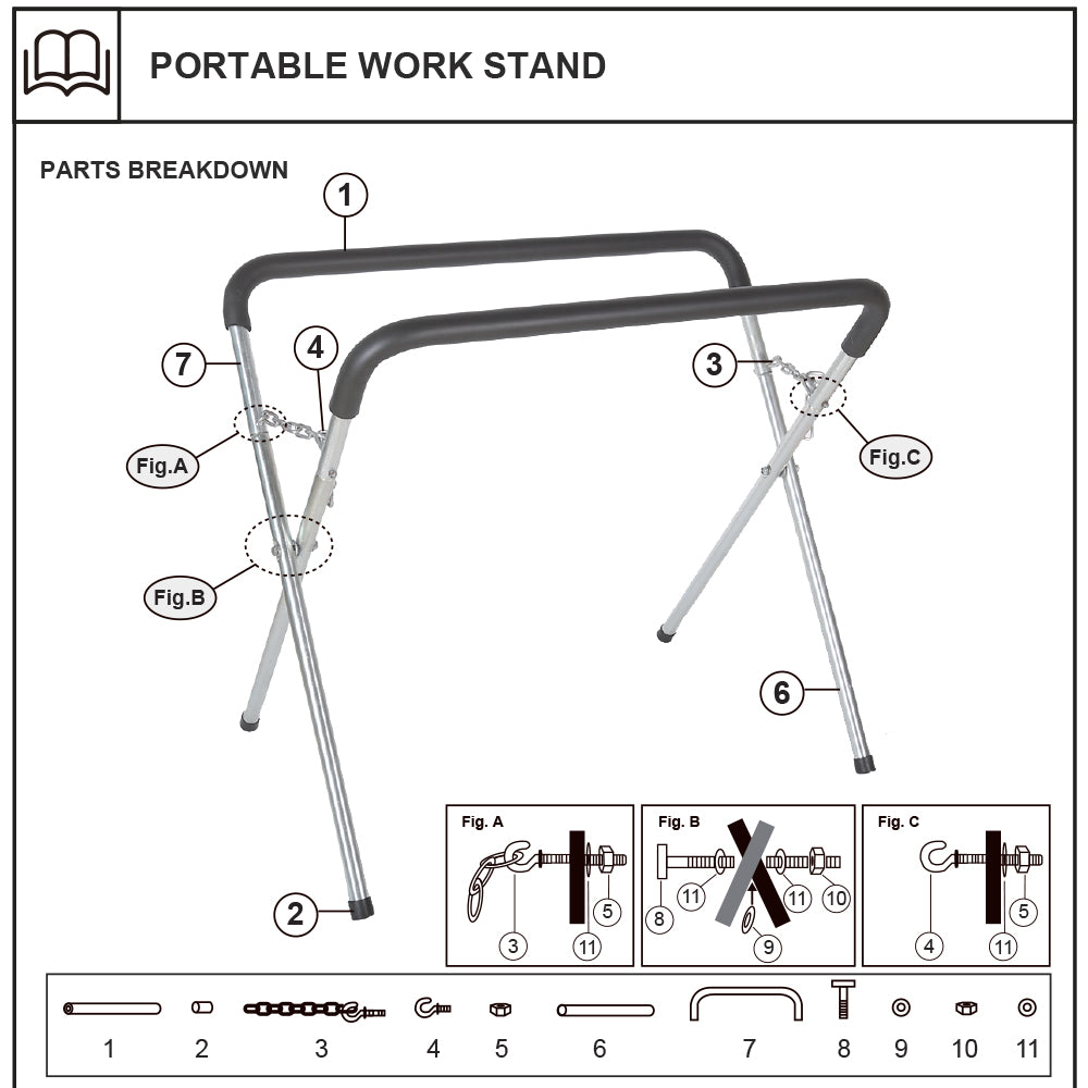 EDS AUTO PORTABLE WORK STAND SPARE FOAM PAD SINGLE