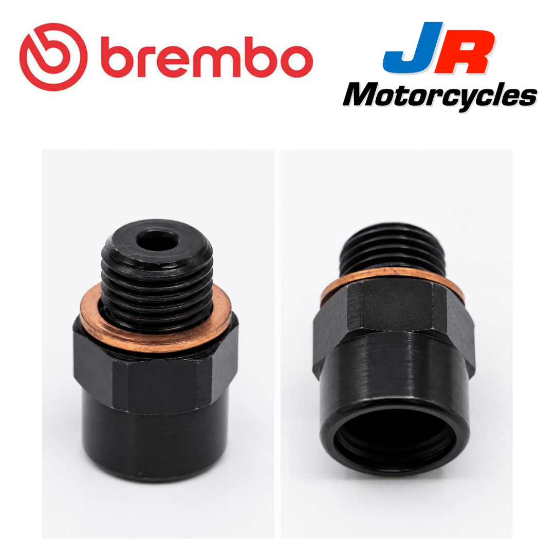 Genuine Brembo Clutch Master Cylinder Hose Adaptor with Copper Sealing Washer