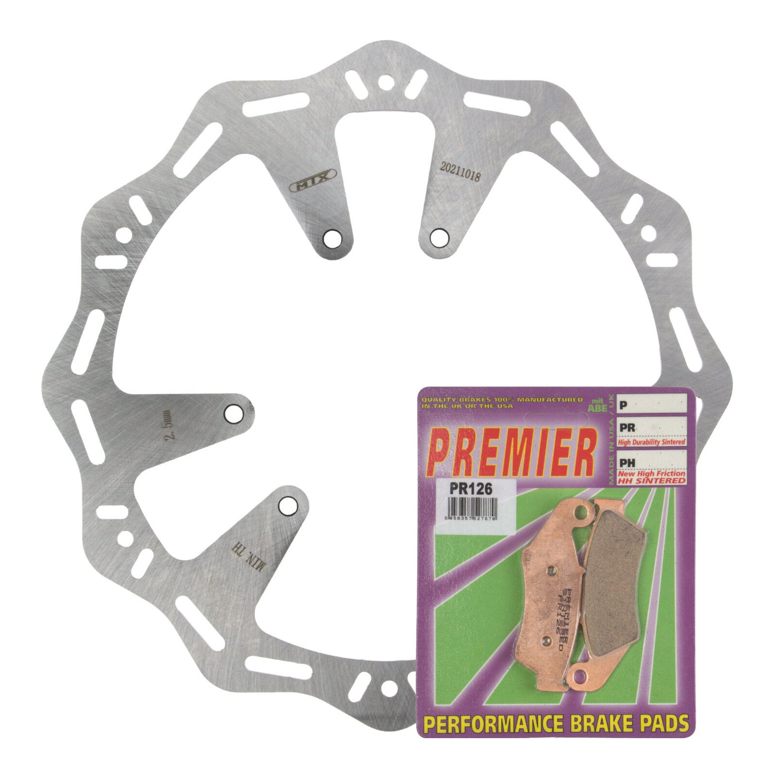 MTX Hornet Disk & Premier Pad Front Kit - Honda