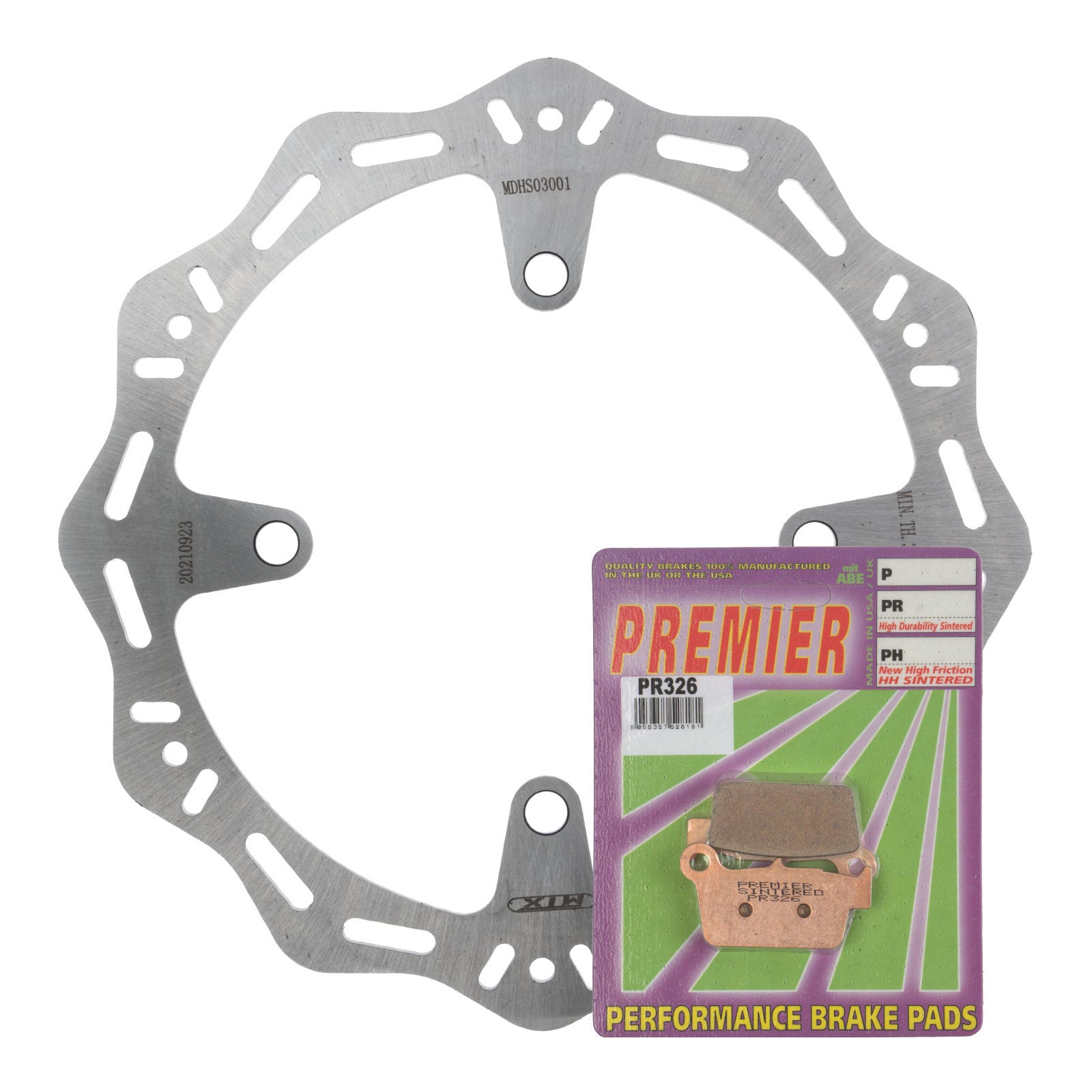 MTX Hornet Disk & Premier Pad Rear Kit - Kawasaki