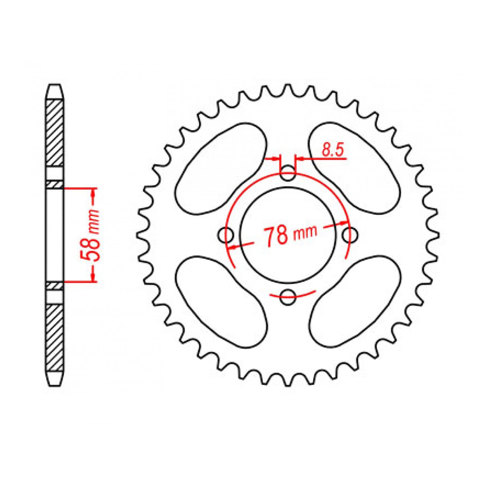 Sprocket Kit Suzuki GN125 - 428H 14/52