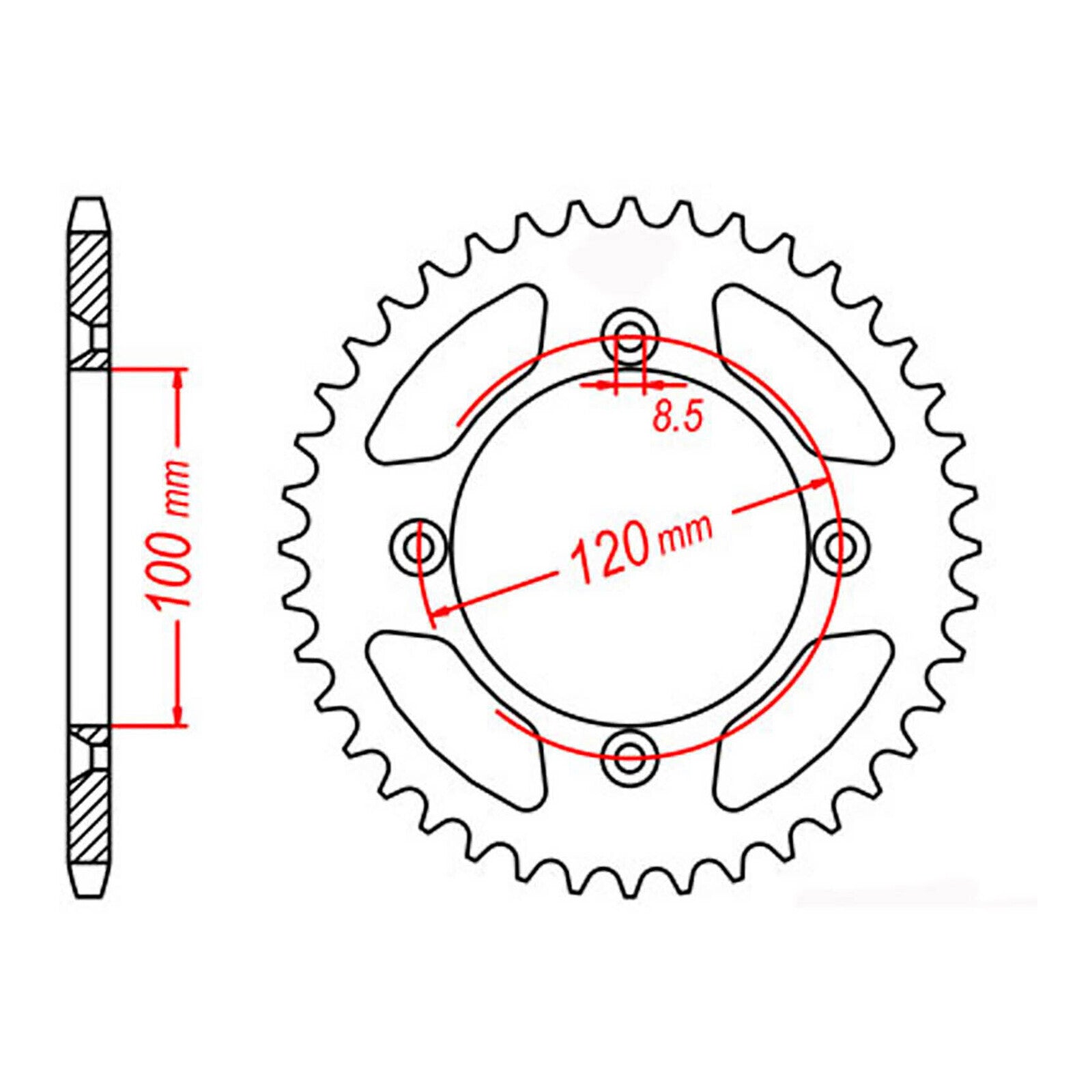 Sprocket Kit Yamaha YZ80BW - 428H 13/47