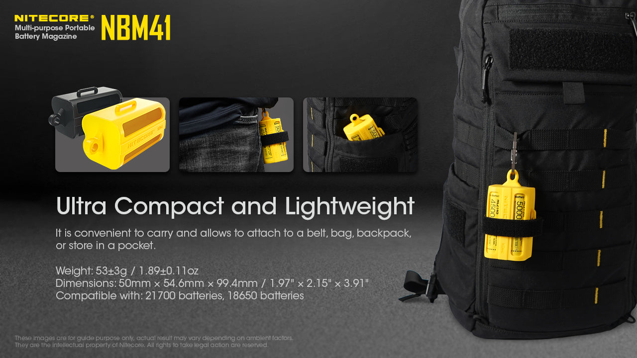 NITECORE NBM41 BATTERY MAGAZINE FOR 21700 / 18650 BATTERIES
