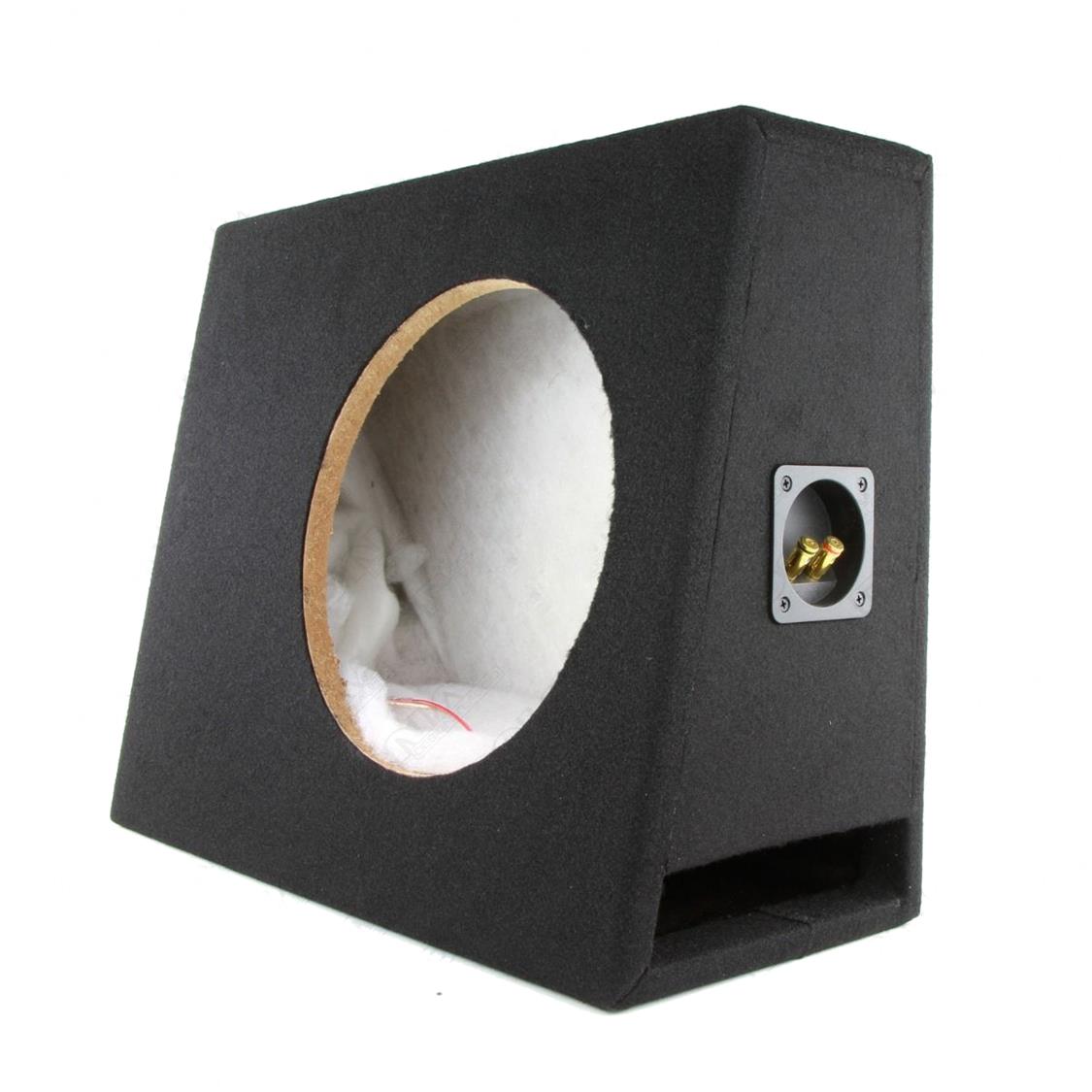 SUBWOOFER BOX 12" SLIMLINE ENCLOSURE WITH FLAT BACK AND SLOT PORT - BLACK