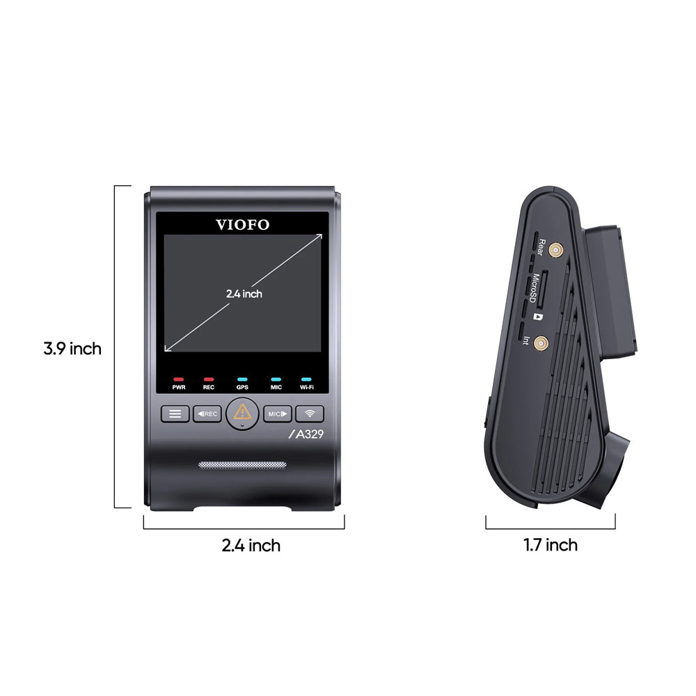 VIOFO DASHCAM A329 4K SINGLE CHANNEL WIFI 6 GPS