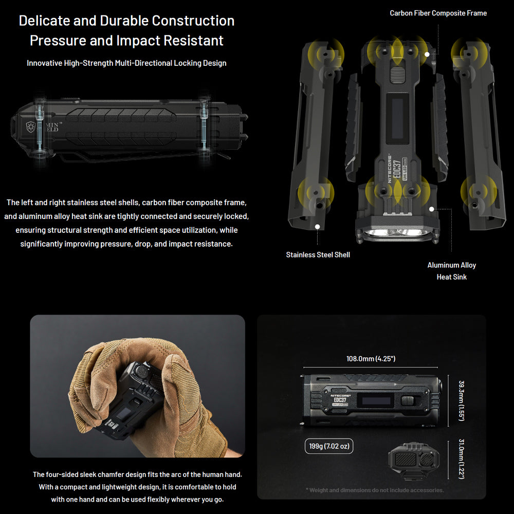 NITECORE EDC37 8000 LUMEN EDC FLASHLIGHT