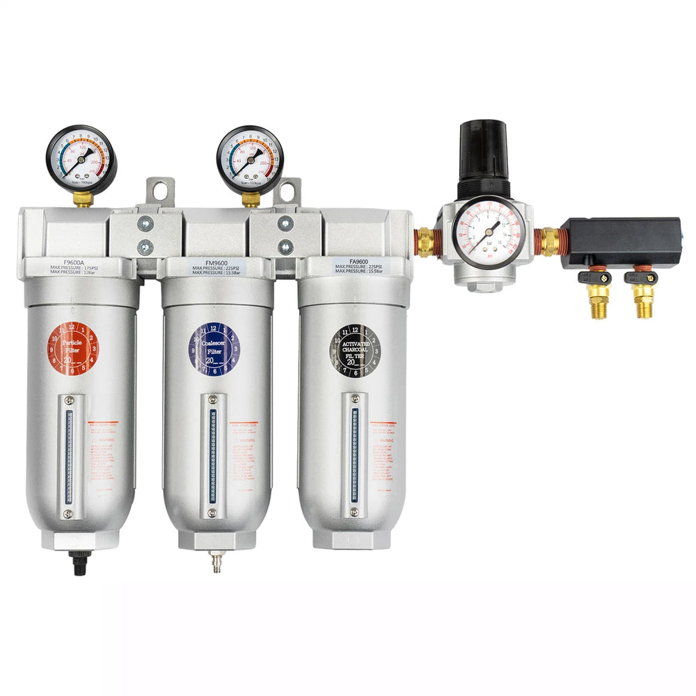 IWATA 2SPRAY 3 STAGE FILTER WITH REGULATOR & TWIN OUTLETS